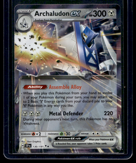 2024 Pokemon - Scarlet & Violet - Surging Sparks - Archaludon ex #130