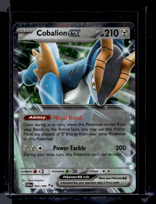 2026 Pokemon - Mega Evolutions - Chaos Rising - Cobalion ex #064