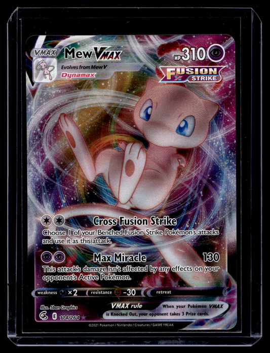 2021 Pokemon Sword & Shield - Fusion Strike - Mew VMAX #114
