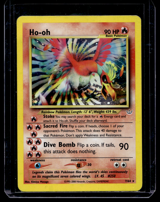 2001 Pokemon Neo Revelation - Holo - Ho-oh #7 (Condition: Good)