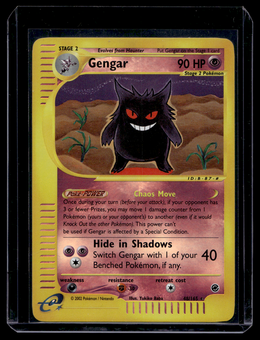 2002 Pokemon e-Card Series - Expedition - Reverse Foil - Gengar #48 (Condition: Good)