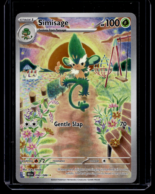2025 Pokemon - Scarlet & Violet - Black Bolt - Illustration Rare - Simisage #090