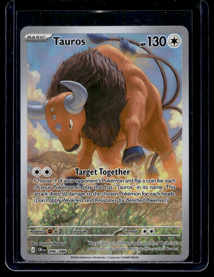 2026 Pokemon - Mega Evolutions - Chaos Rising - Illustration Rare - Tauros #096