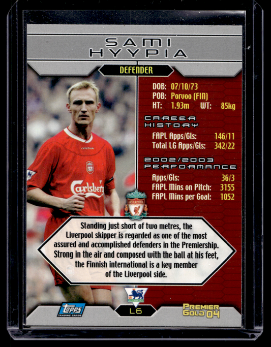 2003-04 Topps Premier Gold 2004 - Sami Hyypia #L6