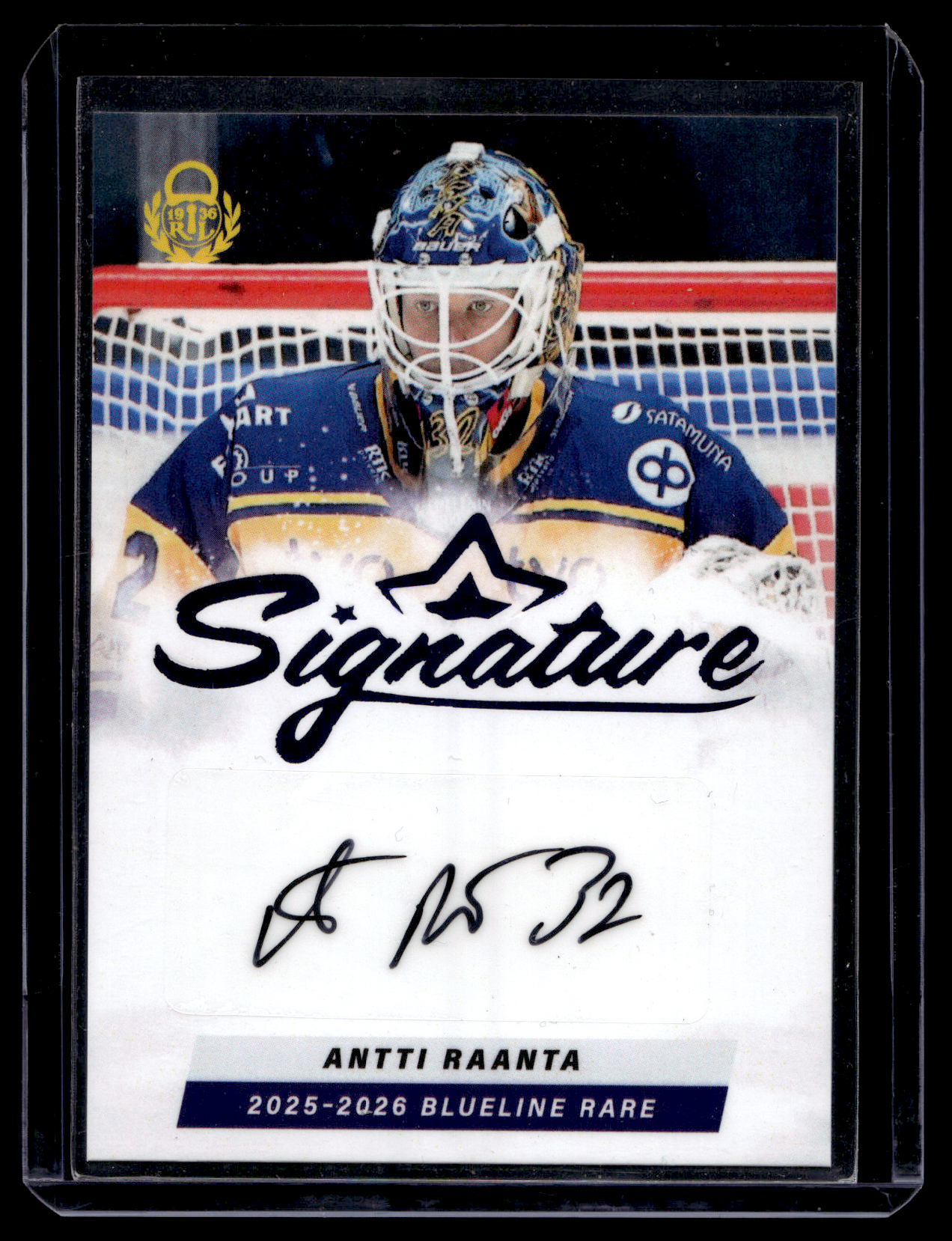 2025-26 Blueline Signature Rare - Antti Raanta #AU-AR /20
