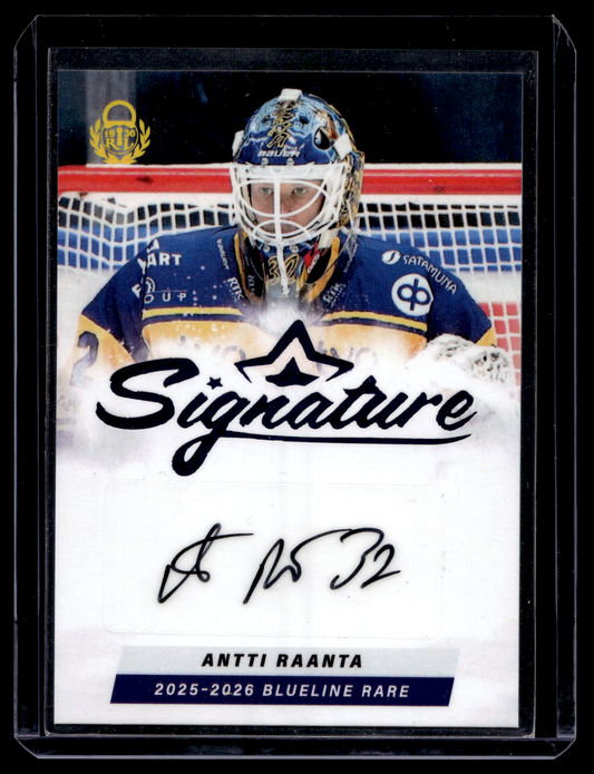 2025-26 Blueline Signature Rare - Antti Raanta #AU-AR /20