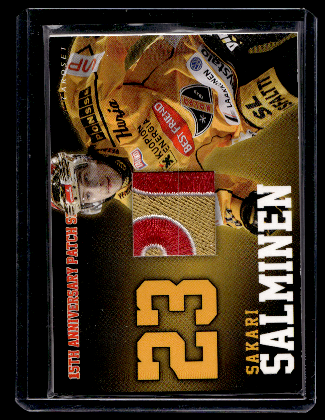 2013-14 Cardset Finland - 15th Anniversary Patch - Sakari Salminen /100