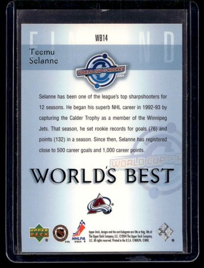 2004-05 Upper Deck - World's Best - Teemu Selanne #WB14