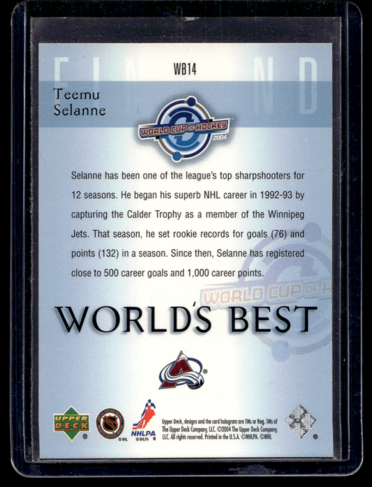 2004-05 Upper Deck - World's Best - Teemu Selanne #WB14