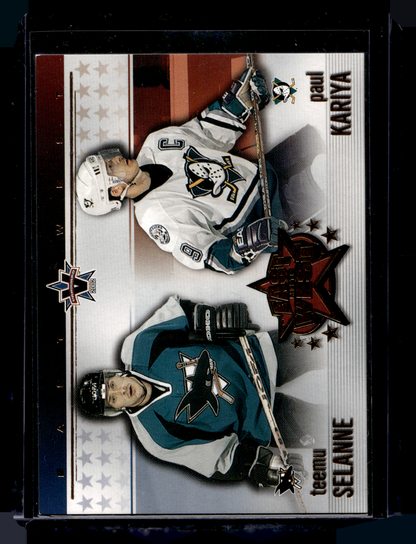2001-02 Pacific Vanguard - East Meets West - Teemu Selanne / Paul Kariya #6
