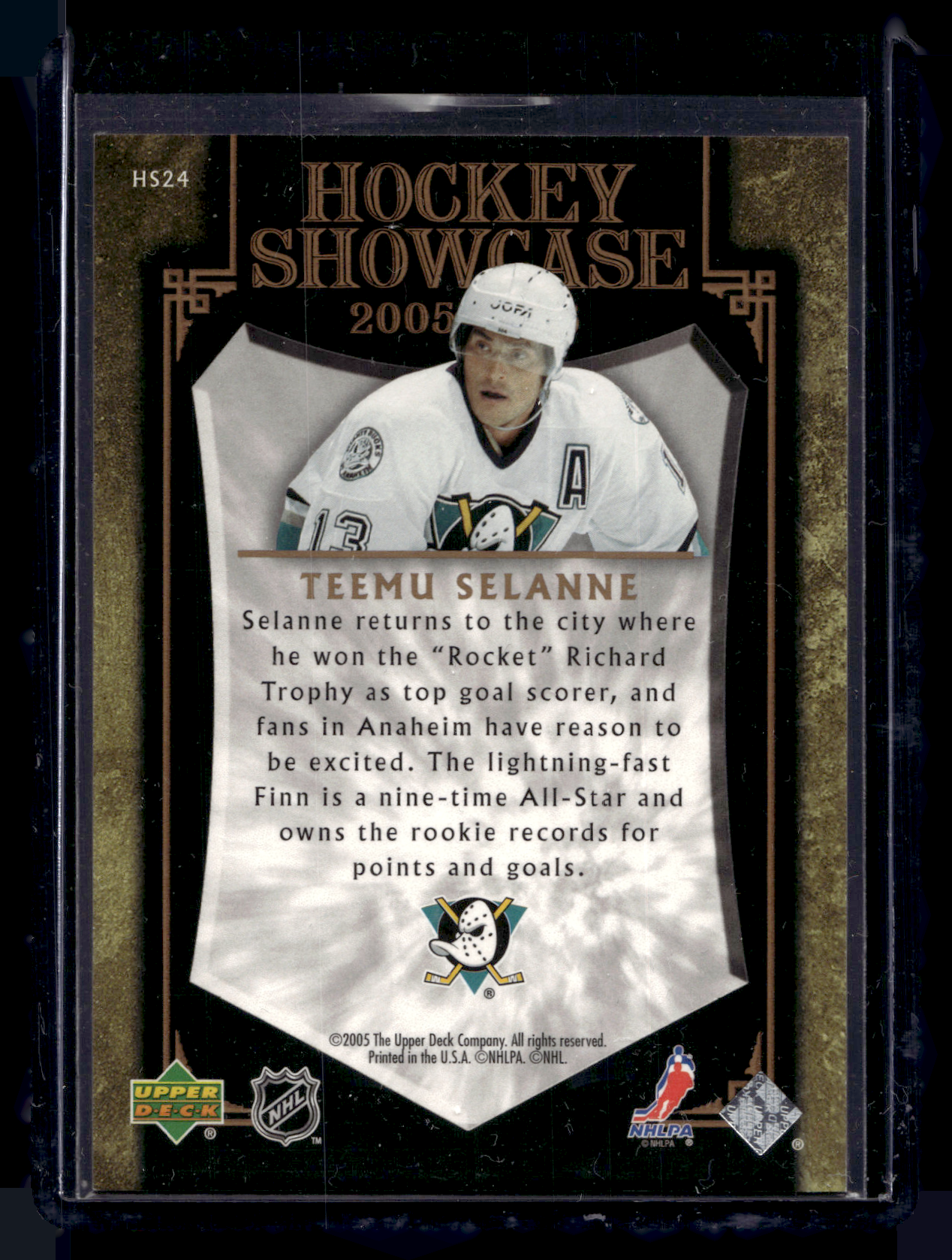 2005-06 Upper Deck Hockey Showcase - Teemu Selanne #HS24