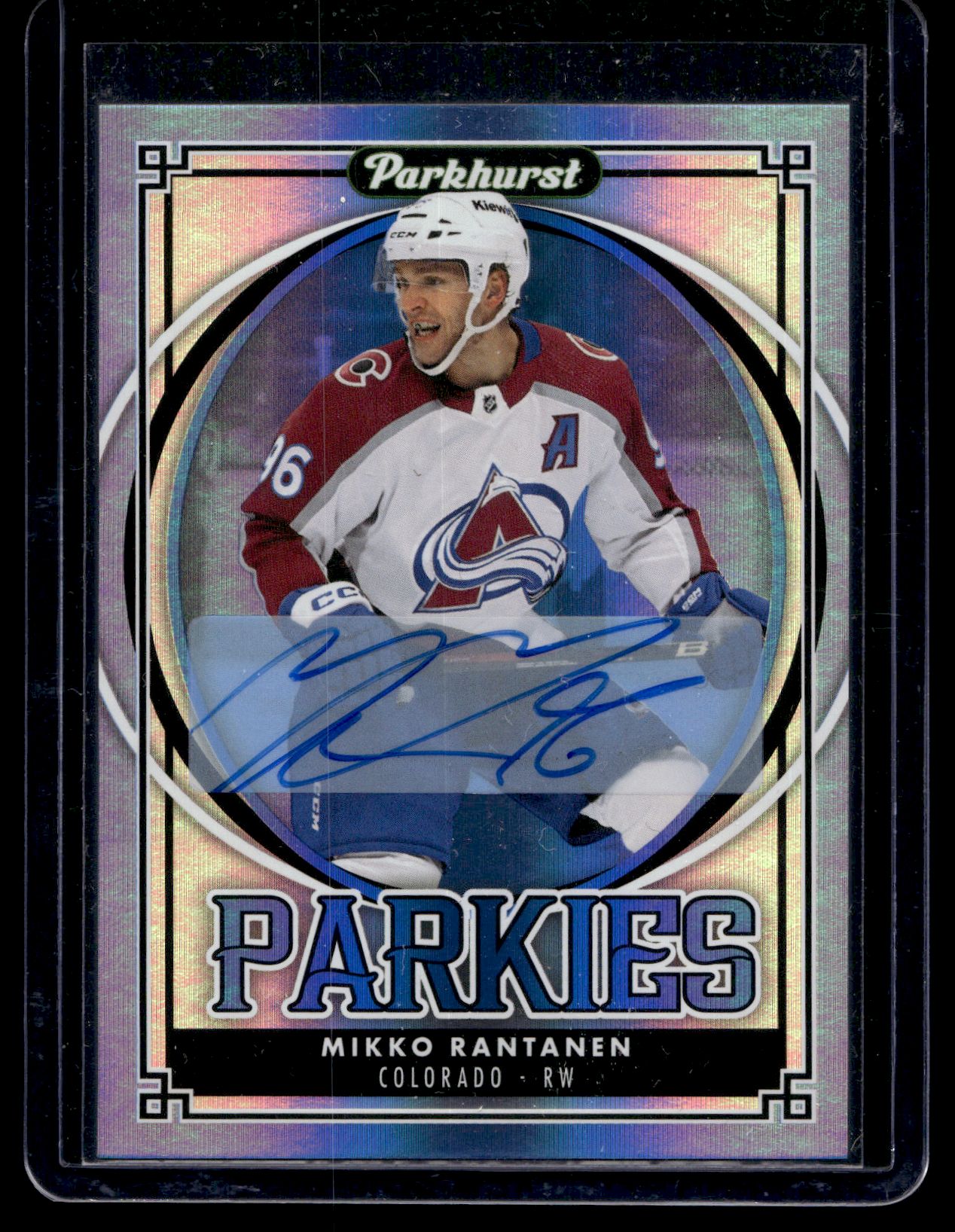 2023-24 Upper Deck Parkhurst - Parkies - Blue Auto - Mikko Rantanen #P-8