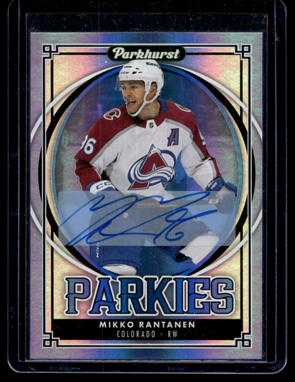2023-24 Upper Deck Parkhurst - Parkies - Blue Auto - Mikko Rantanen #P-8