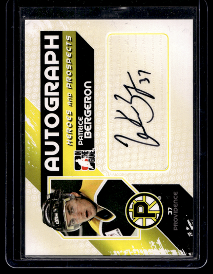 2010-11 In the Game Heroes and Prospects - Autographs - Patrice Bergeron #A-PBE