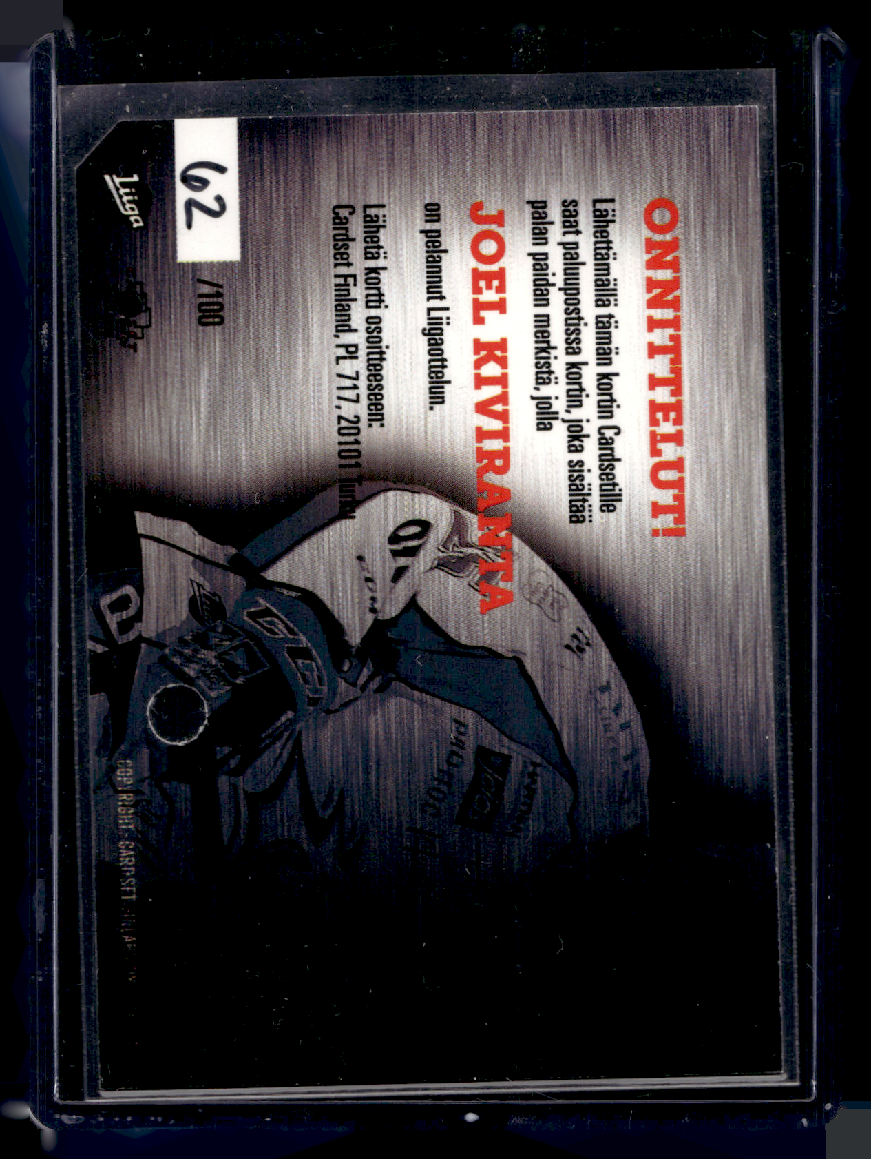 2017-18 Cardset - Patch - Joel Kiviranta /100