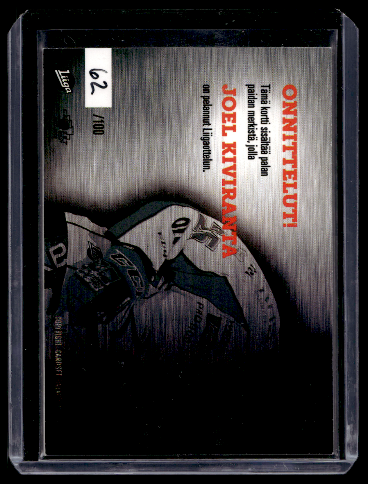2017-18 Cardset - Patch - Joel Kiviranta /100