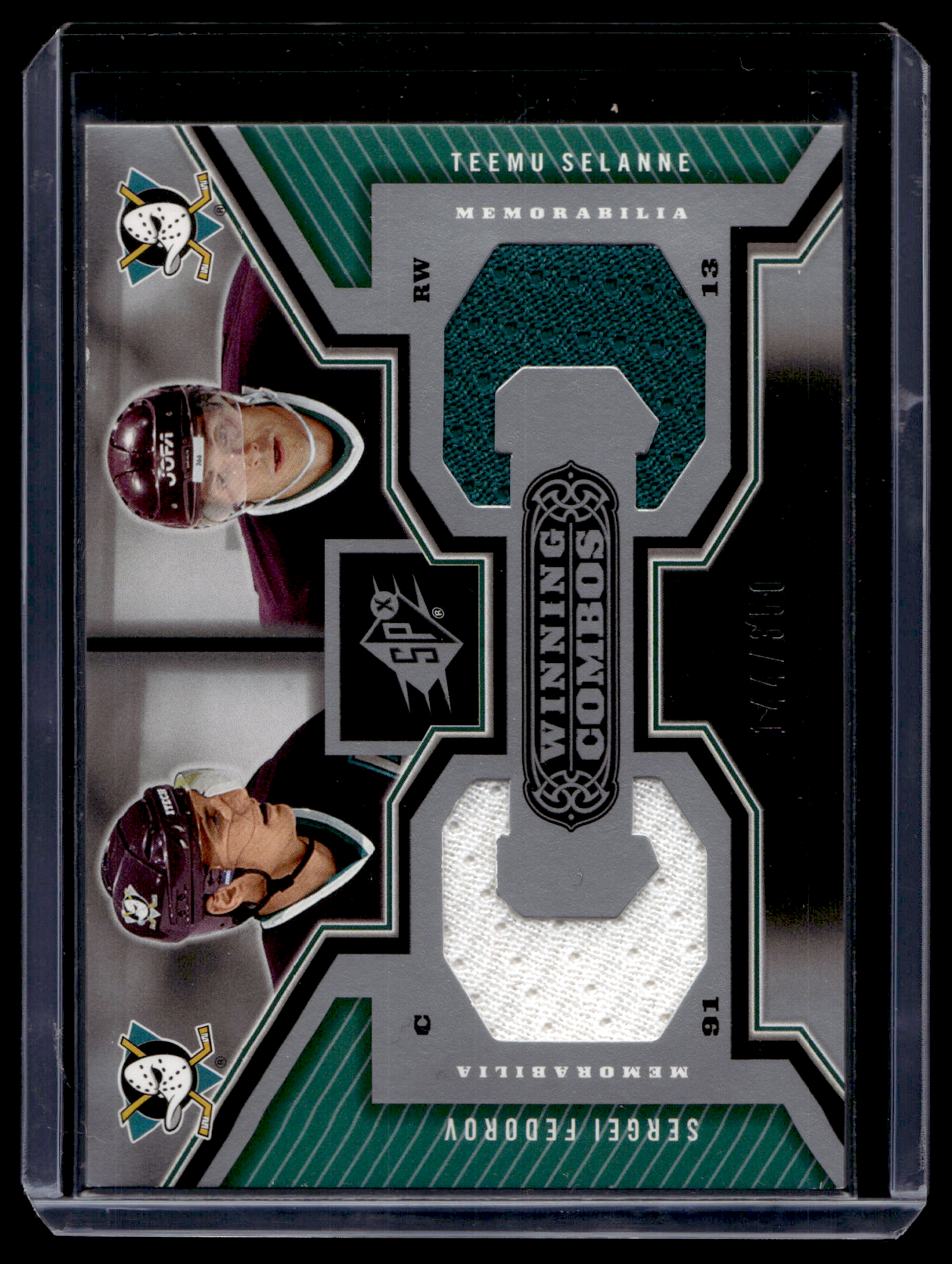 2005-06 Upper Deck SPx - Winning Combos - Sergei Fedorov / Teemu Selanne #WC-AN /350