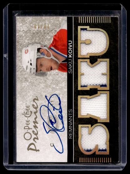 2007-08 O-Pee-Chee Premier - Remnants - Quad Autographs -Saku Koivu #PR-SK /10