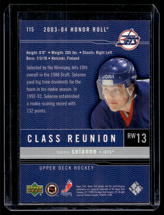 2003-04 Upper Deck Honor Roll - Class Reunion - Teemu Selanne # 115 /500