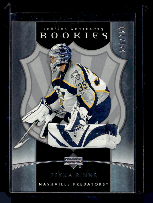 2005-06 Upper Deck Artifacts - Rookies - Pekka Rinne #295 /750 RC