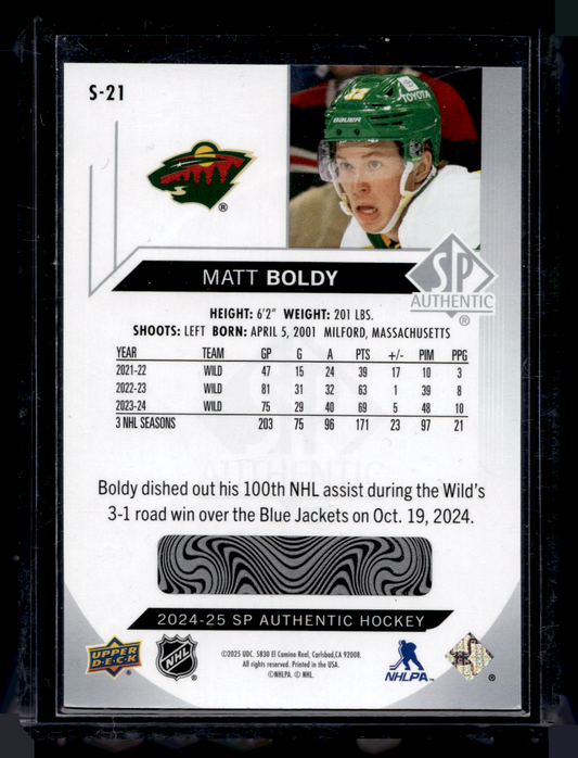 2024-25 Upper Deck SP Authentic - Spectrum FX - Matt Boldy #S-21
