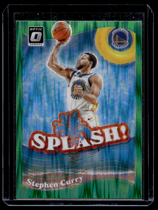 2023-24 Panini Donruss Optic - Splash! - Green Shock Prizm - Stephen Curry #8