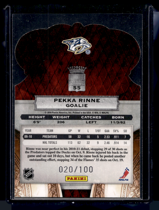 2010-11 Panini Crown Royale - Premiere Date - Pekka Rinne #55 /100