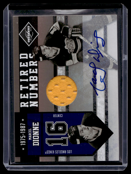 2010-11 Panini Limited - Retired Numbers - Material Signatures - Marcel Dionne #3 /49