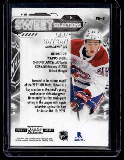 2024-25 Upper Deck OPC Platinum - Sweet Selections - Lane Hutson #SS-2 RY