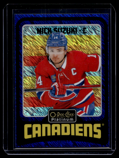 2024-25 Upper Deck OPC Platinum - Retro - Blue Luster - Nick Suzuki #R27 /100