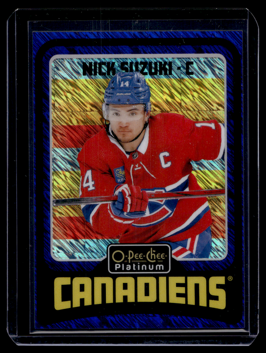 2024-25 Upper Deck OPC Platinum - Retro - Blue Luster - Nick Suzuki #R27 /100