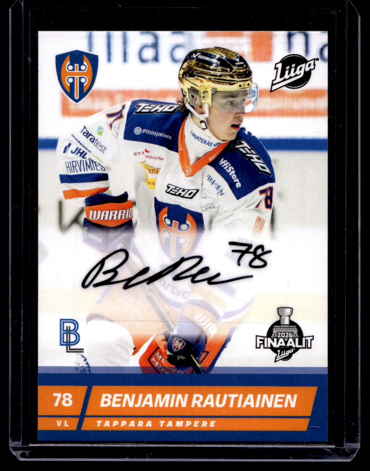 2025-26 Blueline 2026 Finaalit Signature  - Benjamin Rautiainen #AU-BR /10