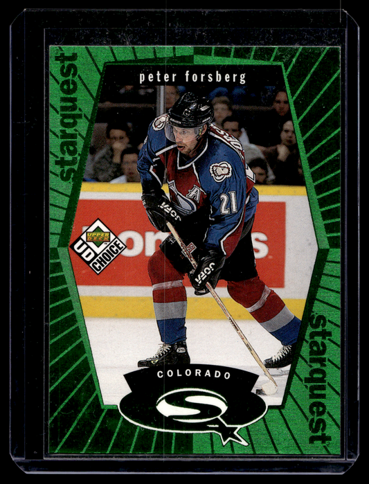 1998-99 Upper Deck UD Choice - Starquest - Green - Peter Forsberg #SQ20