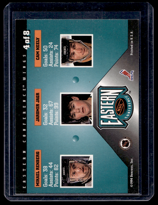1994-95 Donruss - Dominators - Mikael Renberg / Jaromir Jagr / Cam Neely #4