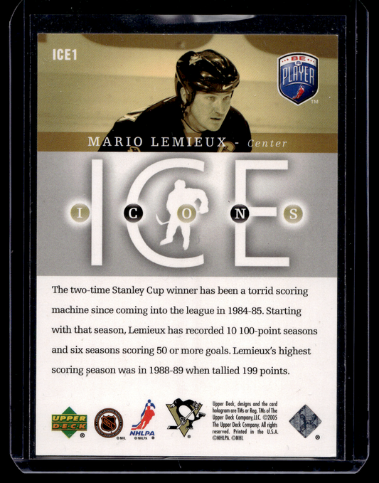 2005-06 Upper Deck Be a Player - Ice Icons - Mario Lemieux #ICE1 /99