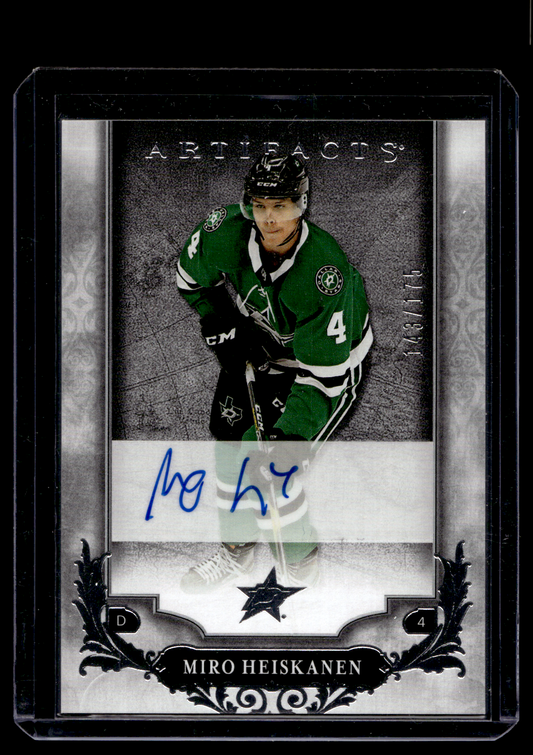 2018-19 Upper Deck Artifacts - Roman Numeral Rookies Redemptions - Autographs - Miro Heiskanen #VI /175 RY