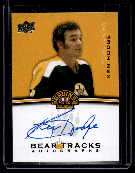 2023-24 Upper Deck Boston Bruins Centennial - Bear Tracks Autographs - Ken Hodge #BT-KH