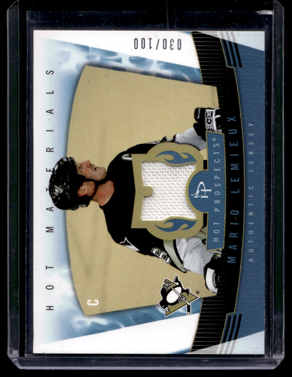 2006-07 Fleer Hot Prospects - Hot Materials - Red Hot - Mario Lemieux #HM-ML /100
