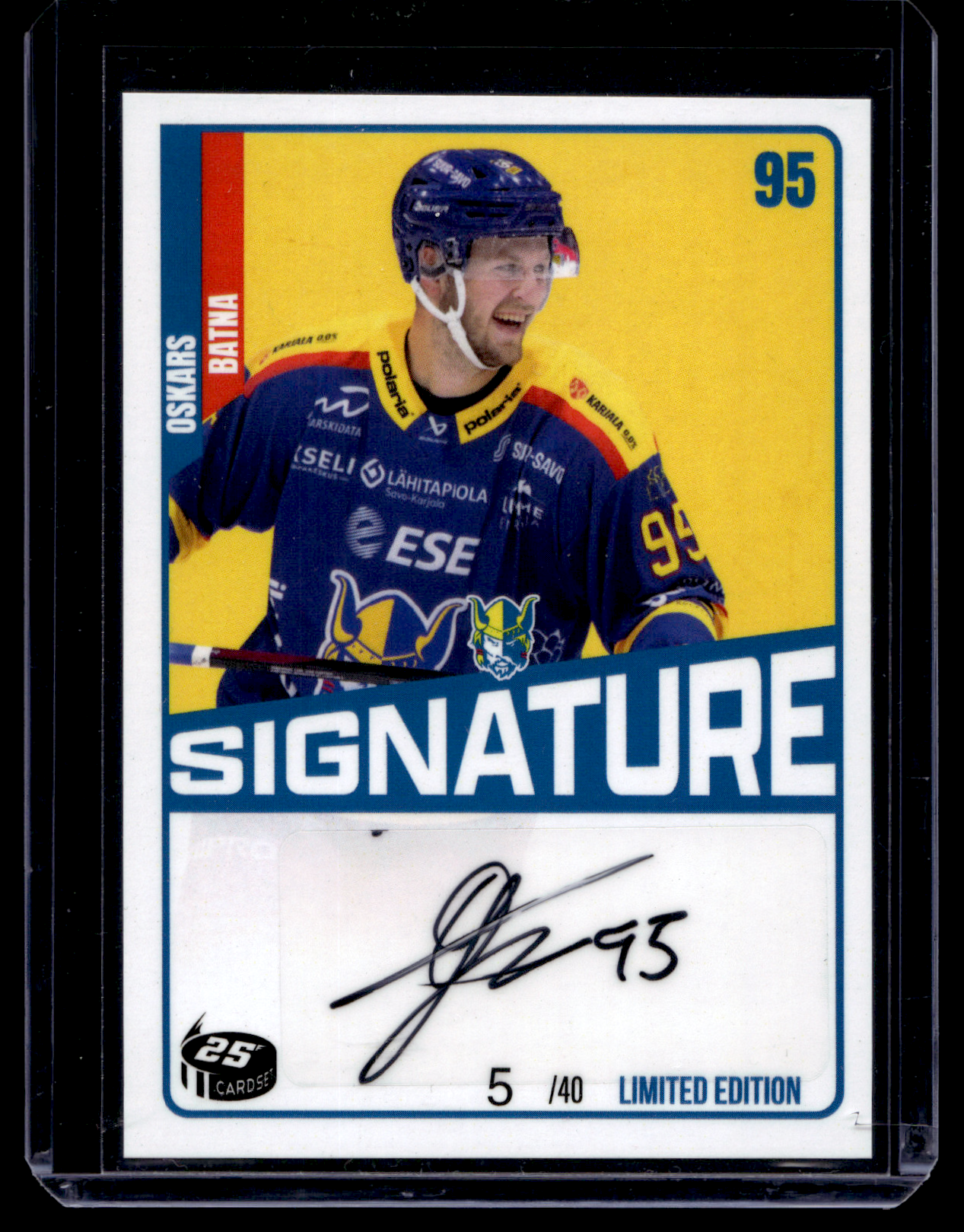 2023-24 Cardset Signature Limited Edition -  Oskars Batna /40