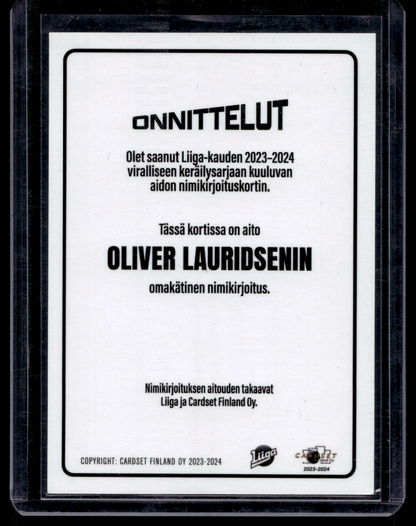 2023-24 Cardset Signature Limited Edition -  Oliver Lauridsen /40