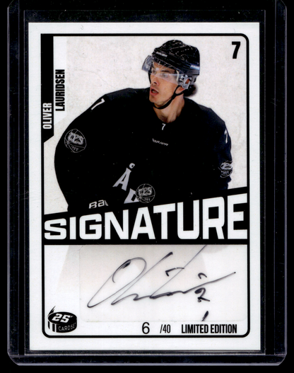 2023-24 Cardset Signature Limited Edition -  Oliver Lauridsen /40