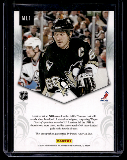 2010-11 Panini Dominion - Private Signings - Mario Lemieux #ML1