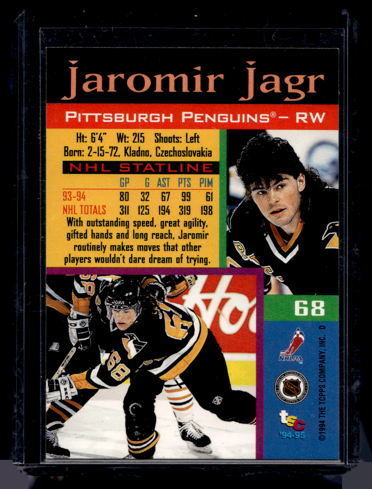 1994-95 Topps Stadium Club - 1st Day Issue - Jaromir Jagr #68