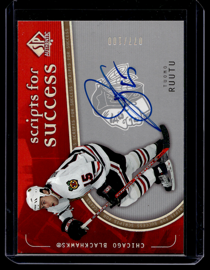 2005-06 Upper Deck SP Authentic - Scripts for Success - Tuomo Ruutu #SS-TR /100
