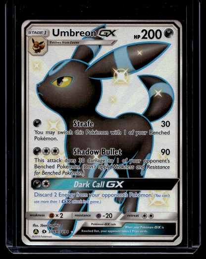 2019 Pokemon Sun & Moon - Hidden Fates - Shiny Vault - Shiny - Umbreon GX #SV69