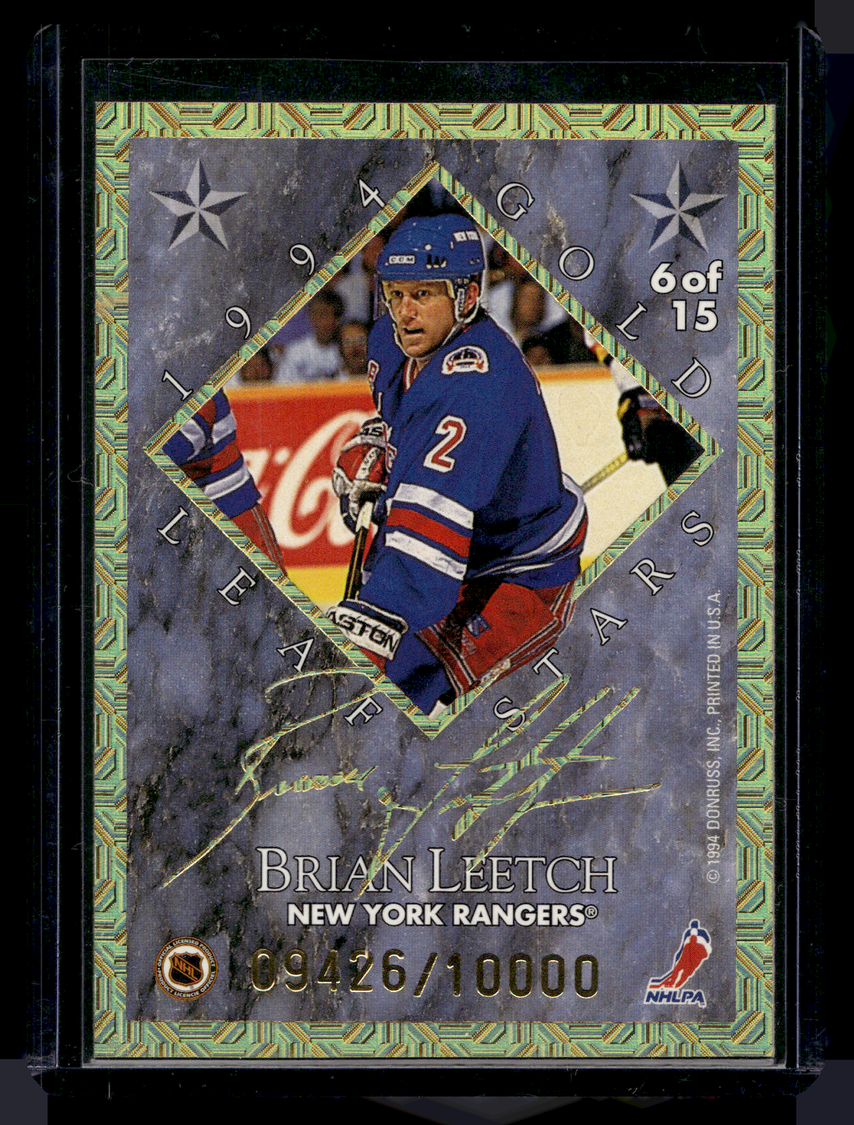 1994-95 Leaf - Gold Leaf Stars - Ray Bourque / Brian Leetch #6 /10000