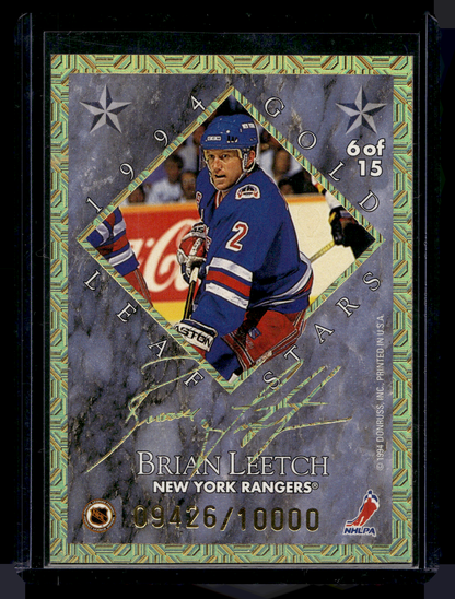 1994-95 Leaf - Gold Leaf Stars - Ray Bourque / Brian Leetch #6 /10000
