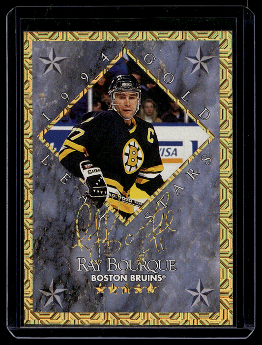 1994-95 Leaf - Gold Leaf Stars - Ray Bourque / Brian Leetch #6 /10000
