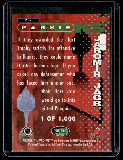 1995-96 Parkhurst International - Parkie Picks - Jaromir Jagr #PP-7 /1000
