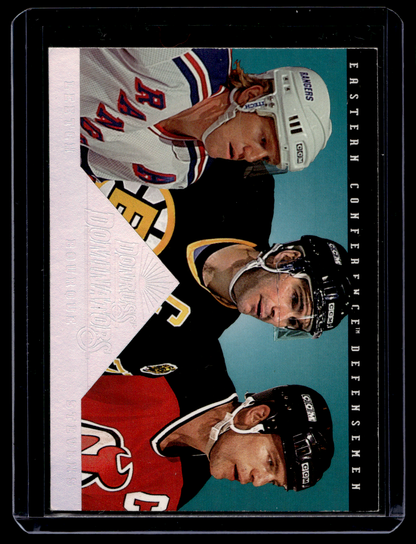 1994-95 Donruss - Dominators - Scott Stevens / Ray Bourque / Brian Leetch #2